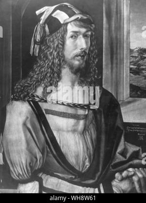 Albrecht Durer im Alter von sechsundzwanzig Selbstporträt 1471-1528 deutscher Künstler Stockfoto