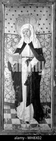 Die hl. Birgitta von Vadstena, ein Retabel aus Salem Kirche, Sodermanland Stockfoto