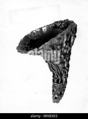 Geschnitzte rhinozeroshorn Cup, holte zurück zu Carl von Linné aus China. Stockfoto