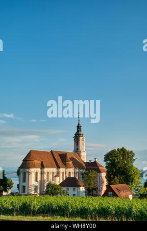 Deutschland, Baden-Württemberg, Blick auf die Basilika Birnau Stockfoto