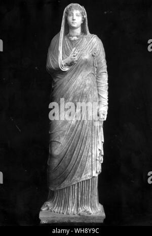 Marmorstatue von Livia, aus Pompeji. 6 Fuß 4 Zoll in der Höhe.. Stockfoto