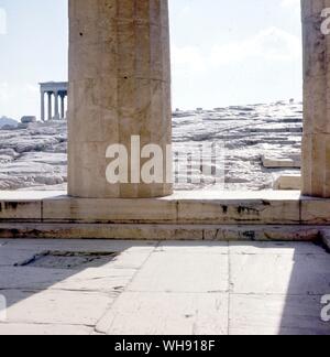 Griechenland, Athen: Akropolis Erechtheion. Stockfoto