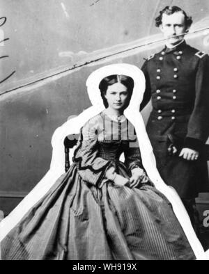 Elizabeth Speck Custer, Ehefrau von General George Armstrong Custer. Stockfoto