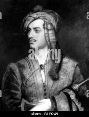 George Gordon Byron von Thomas Phillips. (Leinwand, 74,8 x 62,1 cm). Stockfoto