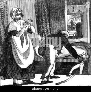 Hop o' My Thumb. Die Ogre Fänge wenig Daumen, 1808. Stockfoto