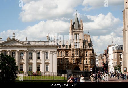 Senat Haus mit Gonville und Caius College im Hintergrund, Cambridge, England. Stockfoto