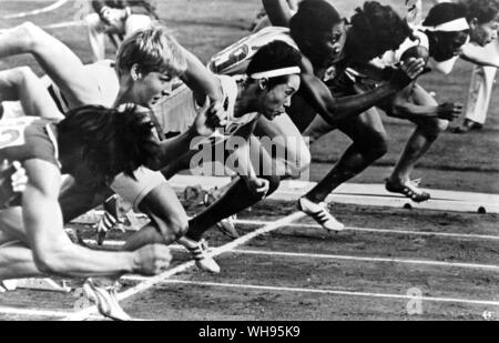 Japan, Tokio Olympics, 1964: Frauen 100 m Sprint. Stockfoto