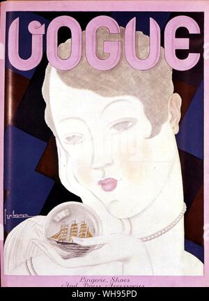 Kunst Themen: Ephemera/J Lapage. Abdeckung für die Zeitschrift Vogue, 12. Dezember 1928. Stockfoto