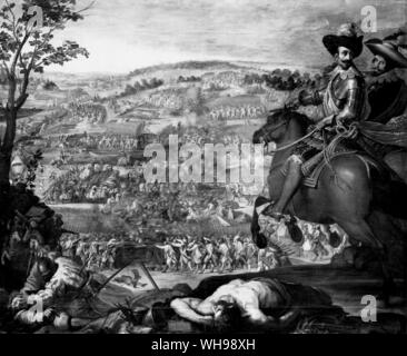 Kriegsführung/dem Dreißigjährigen Krieg. Schlacht in Belgien im Jahr 1622. Stockfoto