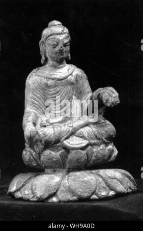 Die Kaschmirischen Buddha in Helgo im 9. Jahrhundert Viking Grab gefunden. Stockfoto