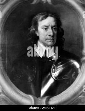 Sir Oliver Cromwell (1599-1658). Englisch General und Politiker, Puritan Führer der parlamentarischen Seite im Bürgerkrieg. Stockfoto