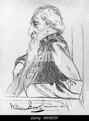 William Booth (1829-1912). Britische Gründer der Heilsarmee im Jahre 1878, und die ersten 'Allgemein'. Stockfoto