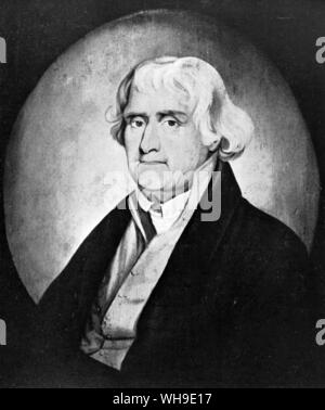 Thomas Jefferson (1743-1826), 3. der Präsident der USA. Stockfoto