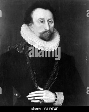 Sir John Hawkins, c 1576 (1532-1595). Englisch Navigator, in Plymouth, Devon geboren. Stockfoto