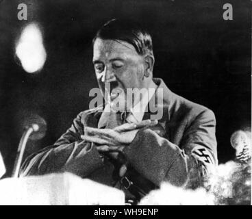 Adolf Hitler (1889-1945), NS-Führer und Deutschen Diktator. Stockfoto