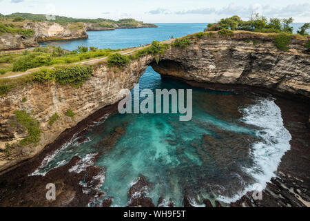 Broken Strand, Klungkung, Nusa Penida, Bali, Indonesien, Südostasien, Asien Stockfoto