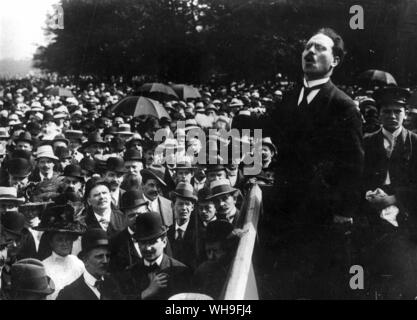 Karl Liebknecht (1871-1919). Deutsche socialaist, Sohn von Wilhelm Liebknecht. Einer der Gründer der deutschen Kommunistischen Partei, ursprünglich bekannt als der Spartakusbund 1918. Hier ist er in Berlin im September 1911. Stockfoto