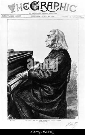 Franz Liszt (1811-1886), ungarischer Komponist geboren. Ein herausragender Virtuose auf dem Klavier. Stockfoto