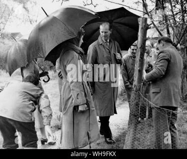 Prinz Philip, Herzog von Edinburgh. Ehemann von Königin Elisabeth II. von England. April 1961. Stockfoto