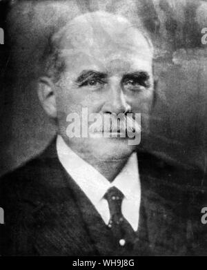 23. Mai 1933: John pierpoint Morgan, der berühmte amerikanische Finanzier, der eine senatorische Anfrage in Washington in die Angelegenheiten seiner Bank konfrontiert. Stockfoto