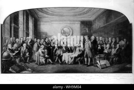 1807-8: Männer der Wissenschaft Leben in 1807-8 durch Geschick, Gilbert und Walkes. Stockfoto