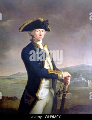 Nelson im Alter von 18 18 Viscount 1758-1805 britischen Admiral Horatio Nelson Stockfoto