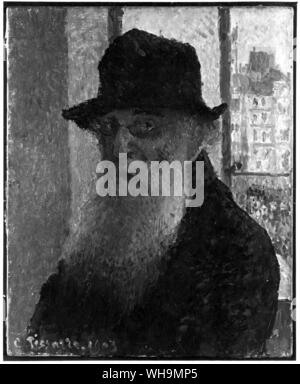 Selbstportrait von Camille Pissarro (1830-1903), französischer Maler des Impressionismus. Stockfoto