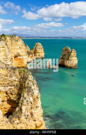 Ponta da Piedade Felsformationen, Lagos, Algarve, Portugal, Europa Stockfoto