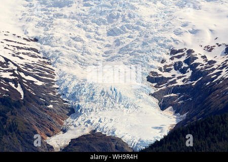 Gletscher, Endicott Arm, Holkham Bay, Juneau, Alaska, Vereinigte Staaten von Amerika, Nordamerika Stockfoto