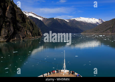 Kreuzfahrtschiff, Endicott Arm, Holkham Bay, Juneau, Alaska, Vereinigte Staaten von Amerika, Nordamerika Stockfoto