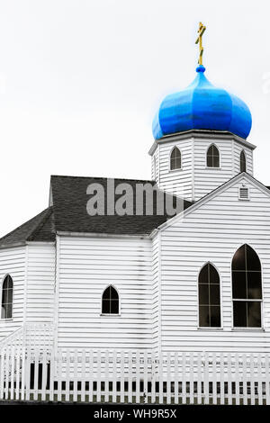 Russisch-orthodoxe Kirche, Kodiak, Alaska, Vereinigte Staaten von Amerika, Nordamerika Stockfoto