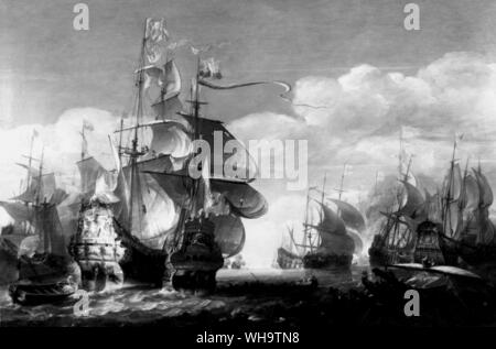 "Vier Tage Battle' 1666 von Storck. Stockfoto