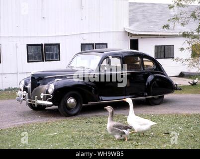 Dies ist die 1940er Version des Lincoln Zephyr V12-Limousine, entworfen von E.T. Gregorie Stockfoto