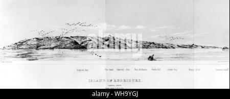 Der Indische Ozean Insel Rodrigues. Faltblatt papyrograph von SEINER EXZELLENZ Strickland und A.G. Melville der Dodo und seine Verwandtschaft (London, 1848) Stockfoto