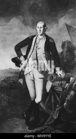 George Washington an der Princeton von Charles Willson Peale. Stockfoto