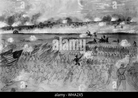 Die Schlacht von Fredericksburg, 1862. Die Galanten der Humphrey Division. Stockfoto