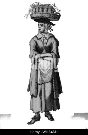 Eine herrliche Sache, es ist die Stadt voller Leute wieder zu sehen... und Geschäfte zu öffnen beginnen." (5. Januar 1666) Straße Schreie, von Zeichnungen von Marcellus Ulpius II 1688-9. Diese Zahl ist mit dem Titel "Reif Speragas'. Von Pepys, Samuel Englisch tagebuchschreibers und Naval Administrator; gehalten Tagebuch 1660-1669 veröffentlicht (1893-1899); Präsident der Royal Society 1633-1703 1684-1686 Stockfoto