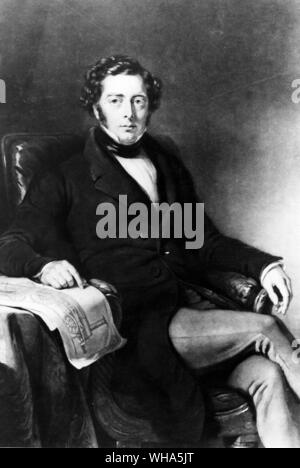 Robert Stephenson. . Stephenson, Robert Englisch Bridge und Eisenbahn Ingenieur; Sohn von George Stephenson 1803-1859. . Stockfoto