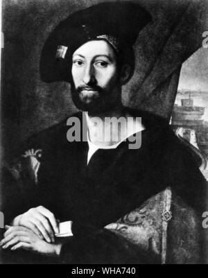 Raphael Portrait von Giuliano de Medici Duc de Nemours. d. 17. März 1516 Stockfoto