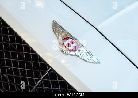 Bentley-Auto-Plakette Stockfoto