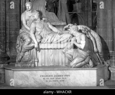 Sir Richard Westmacott. Denkmal für Charles James Fox 1810-23. London. Westminster Abbey Stockfoto