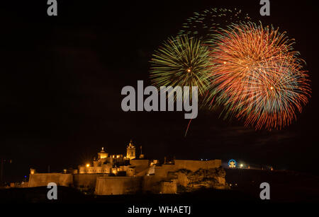 Santa Marija Festa Feuerwerk Stockfoto