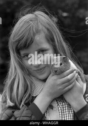 Lady Diana Spencer und Ihr Meerschweinchen namens Erdnüsse Stockfoto