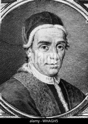 Papst Clemens XIV 1769-1774. Clement XIV (orig. Giovanni Vincenzo Antonio Ganganelli) Italienische Papst 1769-1774 1705-1774. . . . . Stockfoto