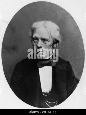 Michael Faraday. Faraday, Michael englischer Chemiker und Physiker, Erfinder der Elektromotor; entdeckt Benzol; Entdecker und Namensgeber des Faradayschen Effekt 1791-1867. . Stockfoto