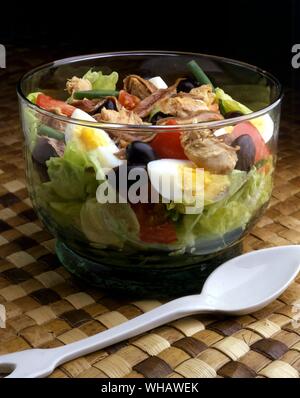 Französische Rezepte. . Salade Nicoise. Stockfoto