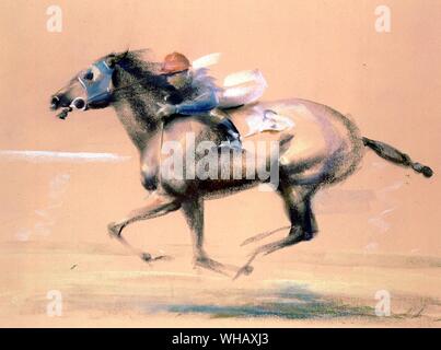 John Skeaping (1901-1980) Racing Studie. Am besten für seine Bilder von Hunden und Pferden in zwei und drei Dimensionen bekannt, die er regelmäßig in der Royal Academy ausgestellt. . . Stockfoto