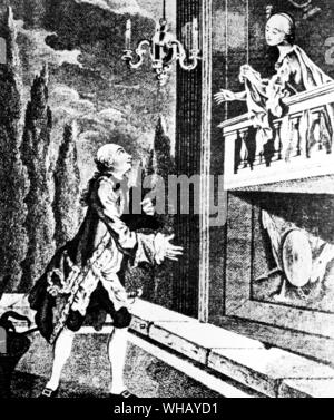 Spranger Barry als Romeo und Frau Rossiter als Juliet: der Balkon Szene 1759 Stockfoto