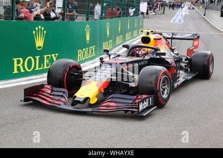 Pit Lane Ausfahrt # 23 Alexander ALBON, Thai, Red Bull Racing, RB 15, Honda RA619 H Motor Formel 1 Rennfahrer bei Formel 1 Johnnie Walker Grand Prix von Belgien 01.09.2019 Circuit de Spa-Francorchamps in Belgien | Verwendung weltweit Stockfoto