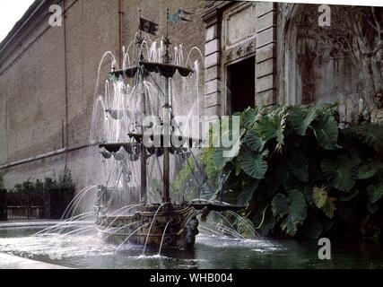 Die Gewässer von Rom durch H. v. Morton. Die Galeone Brunnen in den Vatikanischen Gärten. Pl. 26, S. 180. . Stockfoto